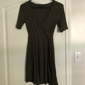 Green Wrap Style Dress